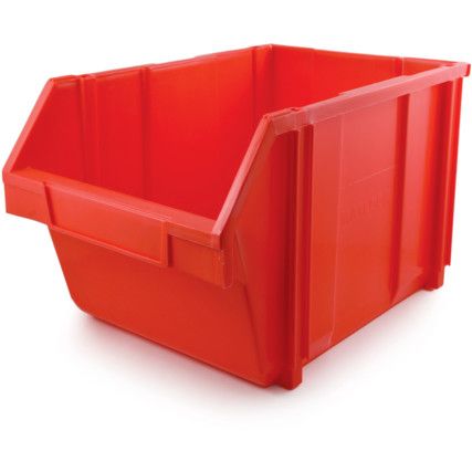 Storage Bins, Plastic, Red, 280x425x260mm