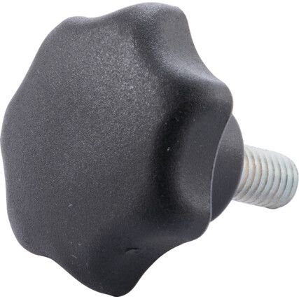 GN6336.4-ST-40-M8-16 Polyamid Plastic Star Knob, Zinc Plated Bolt