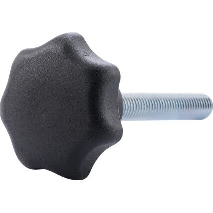 GN6336.4-ST-40-M8-50 Polyamid Plastic Star Knob, Zinc Plated Bolt