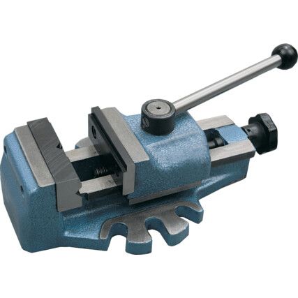 Drill Press Vice, 80mm, Bolt Mount, Fixed Base, Cast Iron