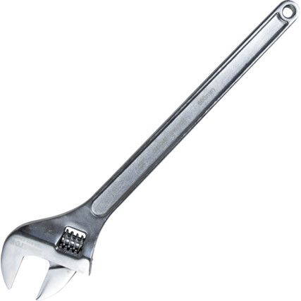 Adjustable Spanner, Chrome Vanadium Steel, 24in./612mm Length, 60mm Jaw Capacity