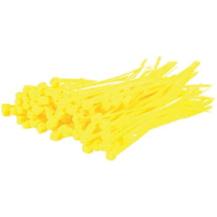 AM10 2.50x100mm YELLOW CABLE TIES(PK-100)