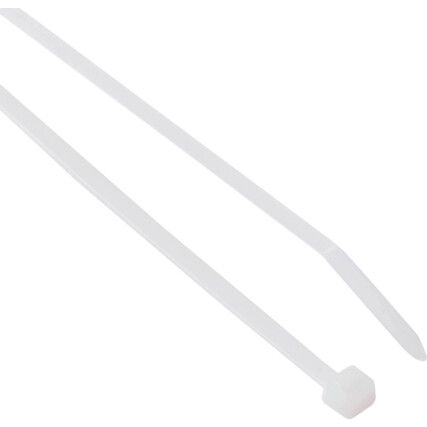 Cable Ties, Natural, 3.6x200mm (Pk-100)