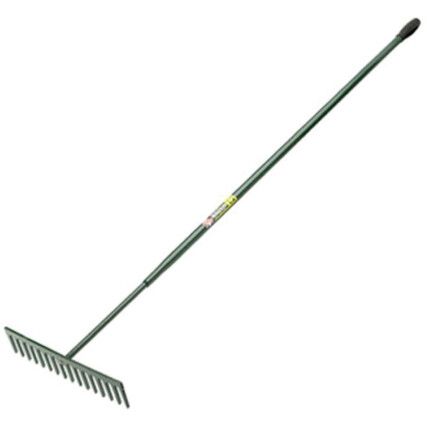 Rake, 470mm Head Width, Metal Tine Material, 16 Tines