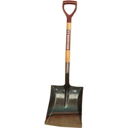 Square Mouth Shovel, Carbon Steel Blade, T-Grip Handle, Non Telescopic, Not Insulated