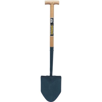 Contractors Shovel, Carbon Steel Blade, T-Grip Handle, Non Telescopic, Not Insulated