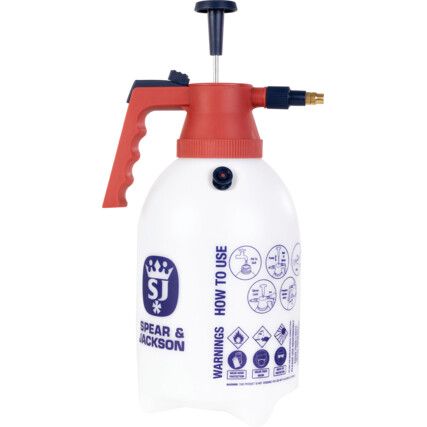 2 Ltr White/Red/Blue, Pressure Sprayer