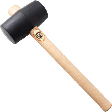 18.5oz Rubber Mallet, Wood Shaft