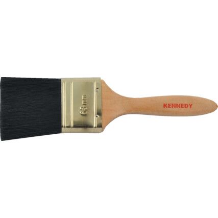 2.5in., Flat, Natural Bristle, Angle Brush, Handle Wood