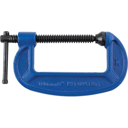 4in./100mm G-Clamp, Steel Jaw, T-Bar Handle