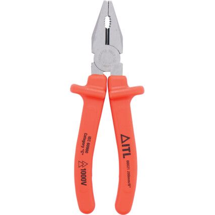 Combination Pliers, Serrated, 200mm, Insulated