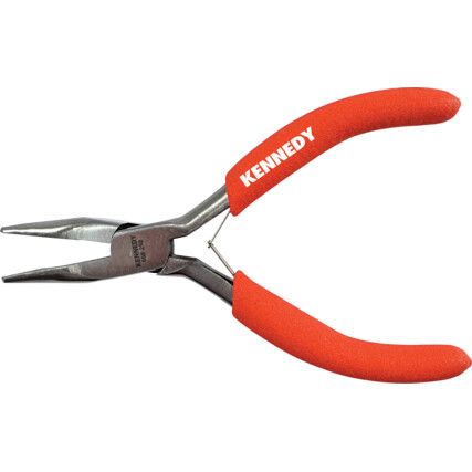 Needle Nose Bent Pliers, Smooth, Steel, 120mm