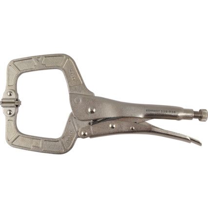 3.25in./80mm Locking C-Clamp, Steel Jaw, Ergonomic Handle