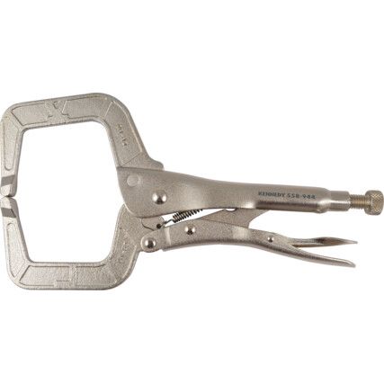 4in./100mm Locking C-Clamp, Steel Jaw, Ergonomic Handle