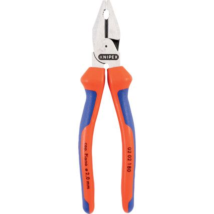 02 02 180, 180mm Combination Pliers, Serrated Jaw