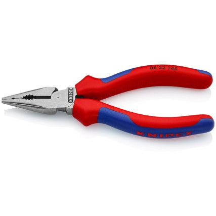 Combination Pliers, Needle Nose, Serrated, Steel, 145mm