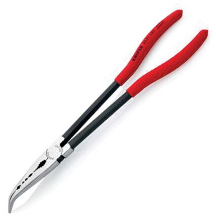 Needle Nose Pliers, Long Reach,  Curved, Steel, 280mm