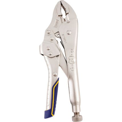 Curved Jaw Locking Pliers with Wire Cutter, 250mm