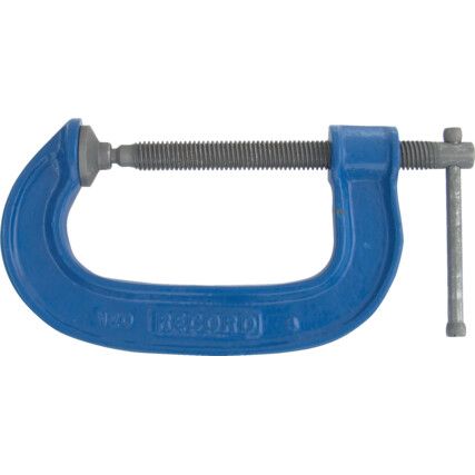 4in./100mm G-Clamp, Steel Jaw, T-Bar Handle