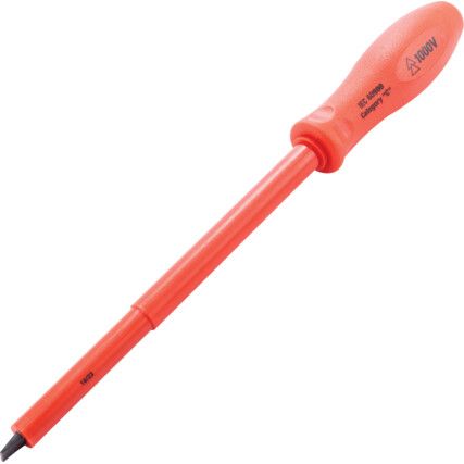 Insulated Electricians Screwdriver Slotted 10mm x 203mm