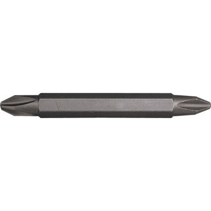 Screwdriver Bit, PH1/PH2, Phillips, 1/4" Hex