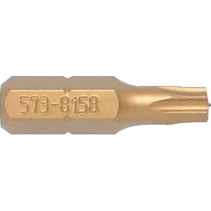 TX10 TORX TiN COATED SCREWDRIVER BIT 1/4" HEX STD