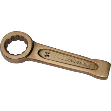 Single End, Non-Sparking Open End Slogging Spanner, 24mm, Metric