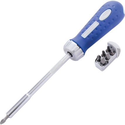 Ratchet Screwdriver Phillips/Pozi/Slotted 4mm/5mm/PH1/PH2/PZ1/PZ2