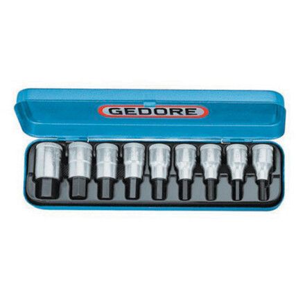 1/2in. Hex Bit Socket Set, Imperial, Set of 9