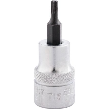 3/8in. Drive,  Torx Socket, T15mm,  Torx,  6 Point