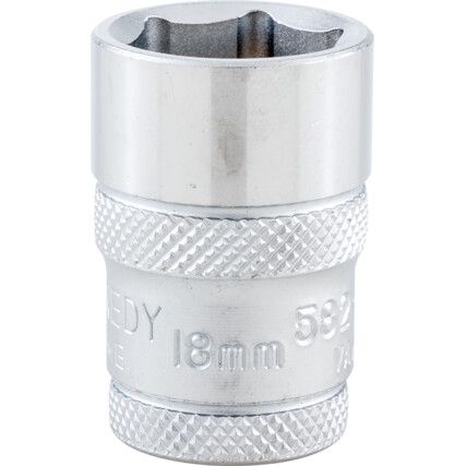 1/4in. Drive,  Hexagon Socket, 7/16in. A/F,  Imperial,  6 Point