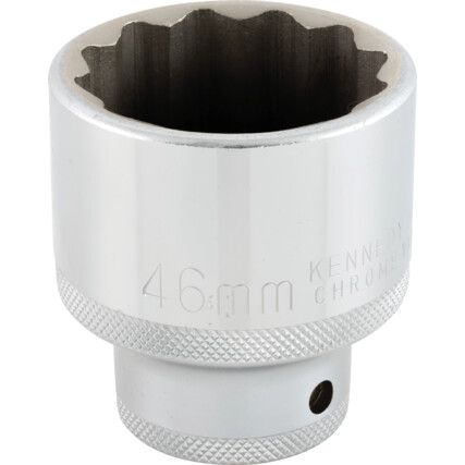 3/4in. Drive,  Bi-Hexagon Socket, 46mm Socket Size,  Metric,  12 Point