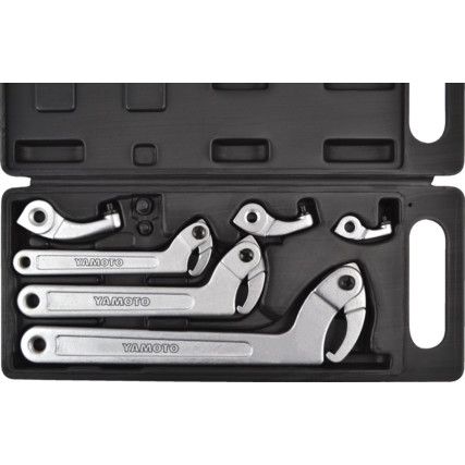 Imperial, Hook & Pin Spanner Set, 3/4 - 4 3/4in., Set of 8, Chrome Vanadium Steel