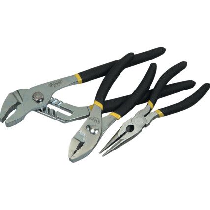 Pliers Set, Smooth/Serrated, 150mm, Set of 3