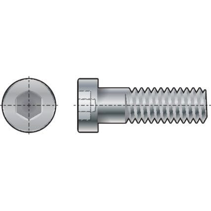 M8 x 50mm Socket Head Cap Screw, Metric, A2 Stainless