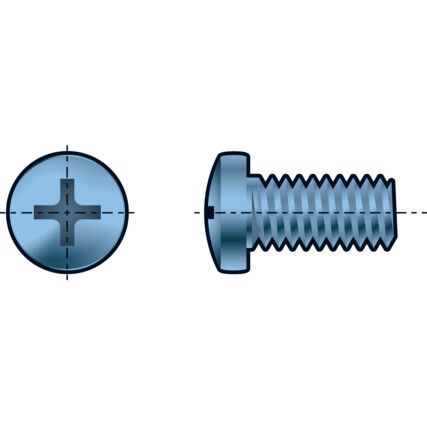 M6x12 POZI RSD CHEESE HEAD SCREW BZP (GR-4.8)