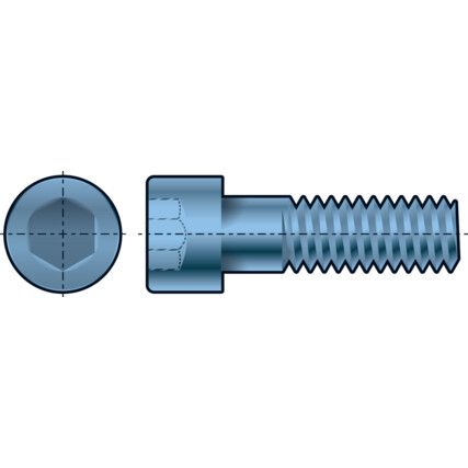 M6 x 20mm Socket Head Cap Screw, Metric, BZP Steel