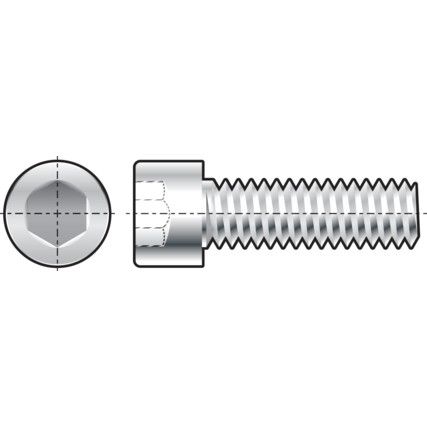 M4 x 30mm Socket Head Cap Screw, Metric, Steel