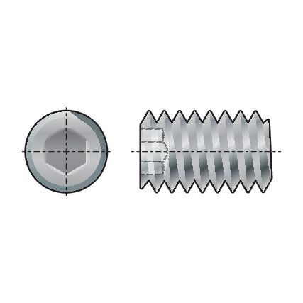 M3x40 SKT SET SCREW FLAT POINT A2