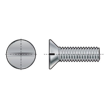 M5x20 SLOTTED CSK SCREW BZP(GR-4.8)