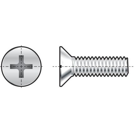 M3x10 CROSS CSK SCREW A2