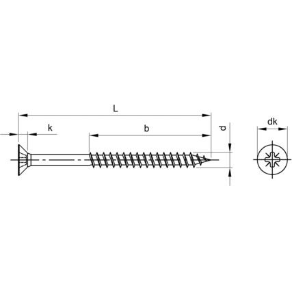 6x50mm POZI CSK TIMBER SCREW/ RIBS A2 (BX-100)