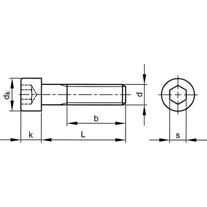 M10 x 160mm Socket Head Cap Screw, Metric, A4 Stainless