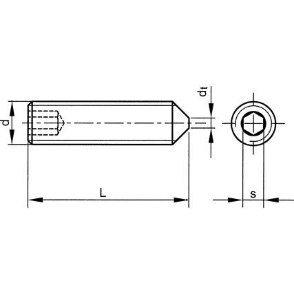 M16x40 SKT SET SCREW - CONE POINT (GR-45H) (14.9)