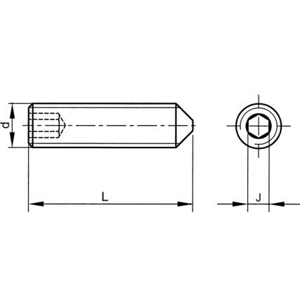 1/4BSWx1/2 SKT SET SCREW - CONE POINT (GR-45H) (14.9)