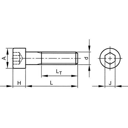 No.10UNF x 1/4 Socket Head Cap Screw, A2