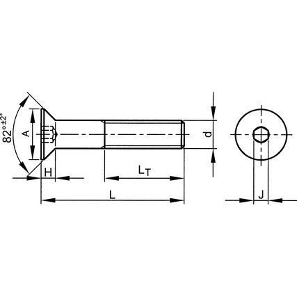 No.10UNF x 1. Socket Countersunk Head Screw A2