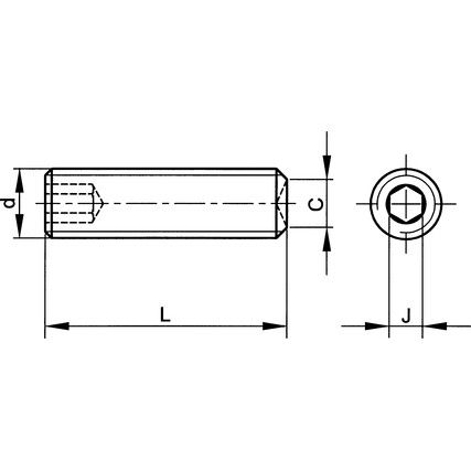 1/4UNCx1/2 SKT SET SCREW - PLAIN CUP POINT (GR-45H) (14.9)