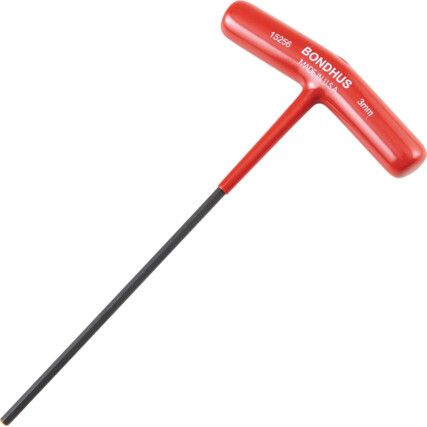 15256, Hex Key, T-Handle, Hex, Metric, 3mm