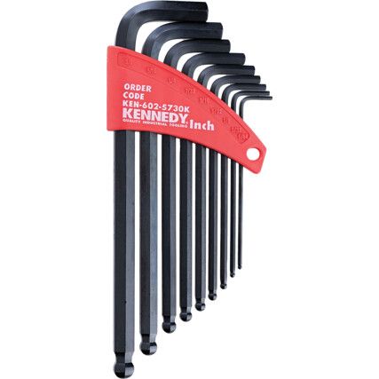 Hex Key, L-Handle, Hex Ball, Metric, 1.5-6mm, 7-piece